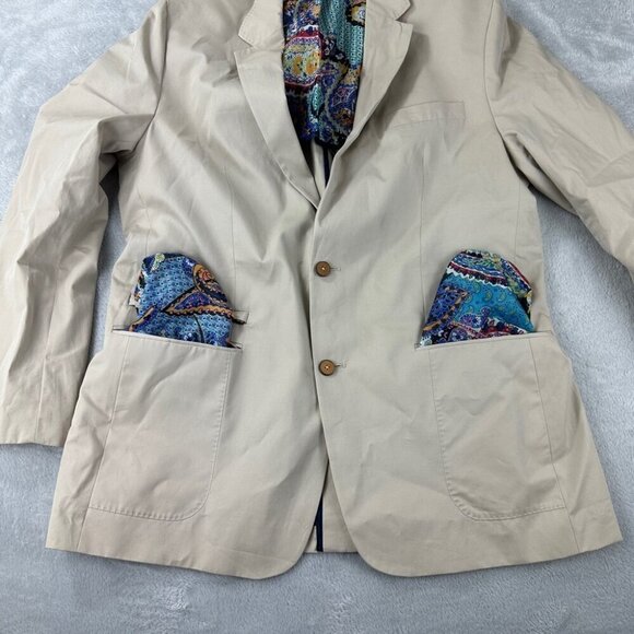 Robert Graham Tan Classic Fit Blazer Men’s Size 42 - Picture 12 of 15